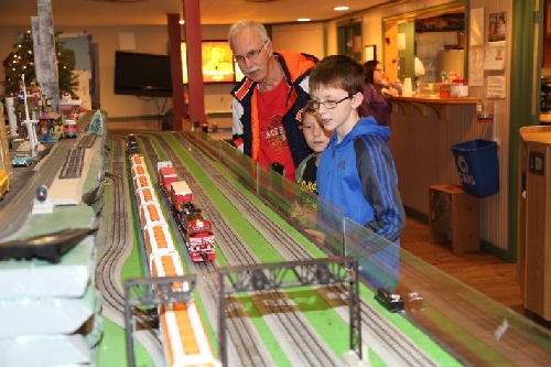 Fun for all ages at Club Ambassador Chicagoland Lionel Railroad Club Open House March 2016 Lionel Train Layouts of all kinds s at CLRC Open House March 2016