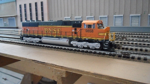 TMB Model Train Club Lionel Club Ambassador has the Lionel Legacy SD-70 product 6-81137 ready for action of the model train layout Lionel Legacy SD-70 product 6-81137 is ready for action the TMB Model Train Club Lionel Club Ambassador model train layout