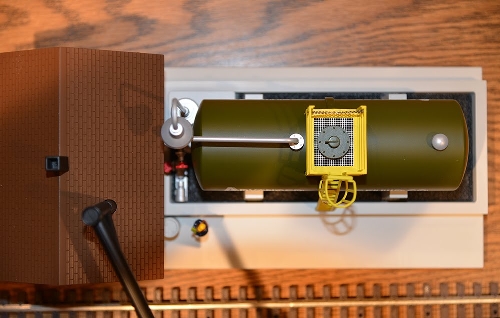 New Jersey Hi-Railers Club Ambassadors to Lionel Product Review of Smoke Fluid Loader 6-37821 - Top view The top view of Lionels Smoke Fluid Loader 6-37821 in New Jersey Hi-Railers Club Ambassadors to Lionel product review