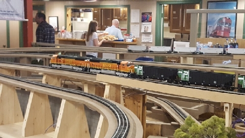 Chicagoland Lionel Railroad Club Lionel Club Ambassador has the BNSF locomotives running on the layout at the October 2016 Open House The BNSF locomotives are running on the layout at the Chicagoland Lionel Railroad Club Lionel Club Ambassador Open House in October 2016