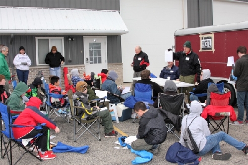 Reviewing RailRoad Jobs with CLRC Ambassadors to Lionel and Boy Scouts of America working on Railroading Merit Badge