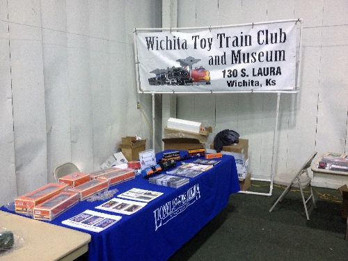 The Wichita Toy Train Club Lionel Club Ambassador has a table set up at the Arkansas City Train Show November 5th and 6th 2016 At the Arkansas City Train Show November 5th and 6th 2016 the Wichita Toy Train Club a Lionel Club Ambassador had a table set up