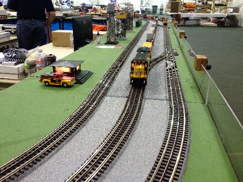  At the Arkansas City Train Show November 5th and 6th 2016 The Wichita Toy Train Club a Lionel Club Ambassador had a long train running on the layout