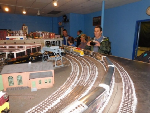 Showing the extensive layout at the Nassau Lionel Operating Engineers Lionel Club Ambassador October 2016 Open House