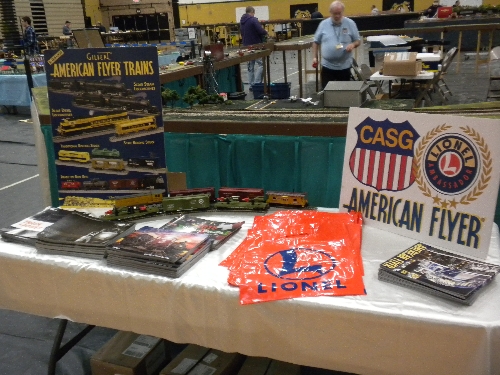 On October 8-9 2016 at the Southland Train Show J L Richardson HS in Oak Lawn I Lionel Club Ambassador Chicagoland Association of S Gaugers Table display 