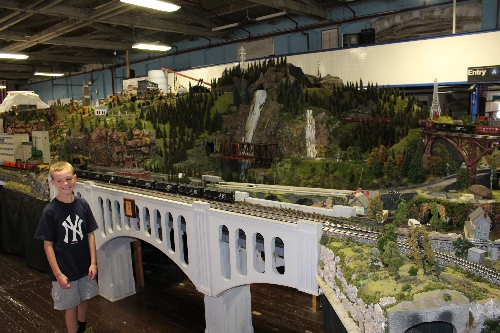 Brandon visits the NJ HiRailers Model Railroad Club Lionel Club Ambassadors with his grandfather The NJ HiRailers Model Railroad Club Lionel Club Ambassadors Brandon vistiting his grandfather takes a look at the layout
