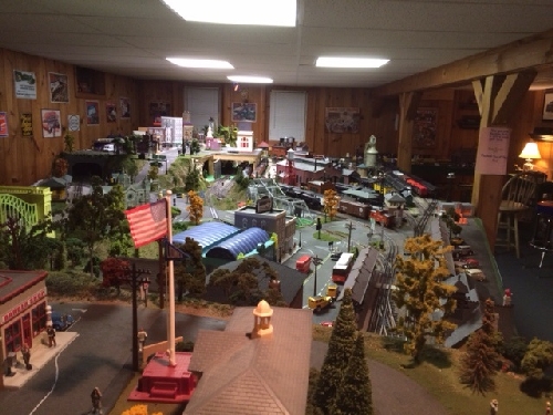 With his sons Grove Roys loves to spend time on his extended model train layout