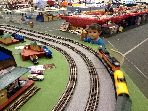 The Wichita Toy Train Club a Lionel Club Ambassador had kids stopped to see the layout in action at the Arkansas City Train Show