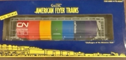 As show in the review by the Lionel Club Ambassador Wichita Toy Train Club The Canadian National 6-48639 Hopper comes in an American Flyer Trains window box