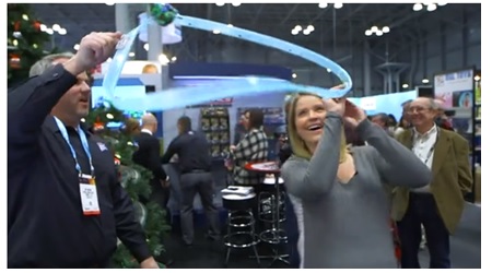 Good Morning America comes to the Lionel Booth at Toy Fair 2016 in New York