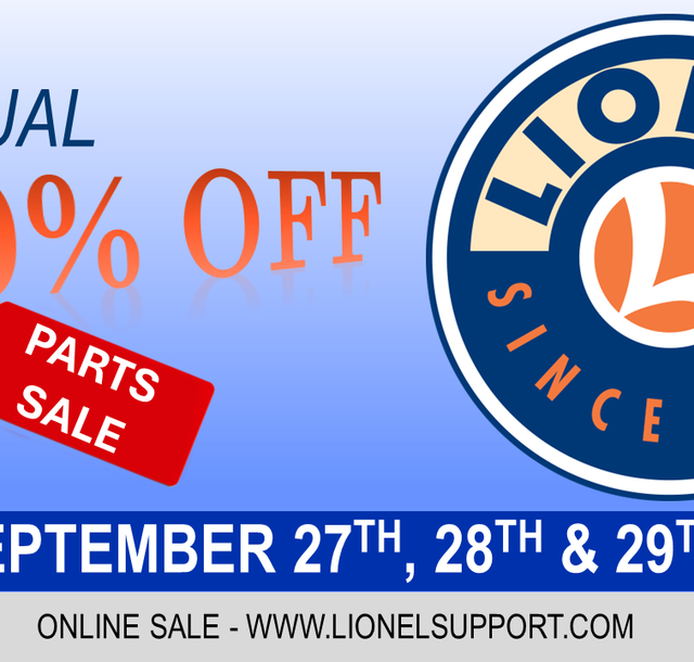 2024 Lionel Trains Annual Parts Sale Lionel