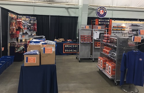 The Lionel team offered a wide variety of novelty and holiday items at the 2016 TCA York PA Meet in October 2016 At the 2016 TCA York PA Meet in October 2016 Lionel set up a section of the booth to offer a wide variety of novelty and holiday items