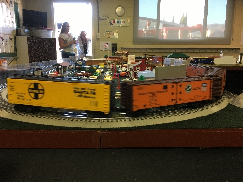 At the St Adelaide Church Festival The TTOS Southern Pacific Division Lionel Club Ambassador run model trains on the layout