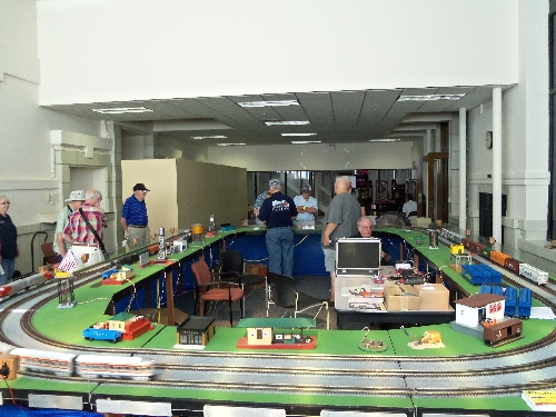 complete layout with accessories at the Wichita Toy Train ClubClub Ambassadors to Lionel July 2016 in Wichita KS