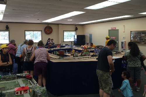 Family fun at the Golden State Model Railroad Museum in Richmond CA on July 23-24 and July 30-31 with the modular layout set up by the GGAF Club CLUB AMBASSADORS TO LIONEL