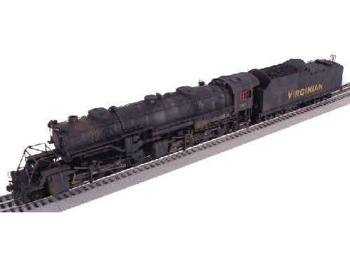 Catalog photo of Lionels Weathered Virginian LEGACY USRA 2-8-8-2 Y-3 Steam Locomotive 6-82486 in the TMB Model Train Club Lionel Club Ambassador product review The TMB Model Train Club Lionel Club Ambassador catalog photo of Lionels Weathered Virginian LEGACY USRA 2-8-8-2 Y-3 Steam Locomotive 6-82486 in their product review
